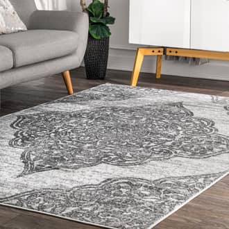 Gray Martella Ornamental Rosette rug