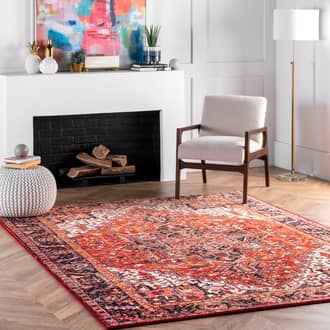 Orange Fervour Blossom Emblem Indoor/Outdoor rug