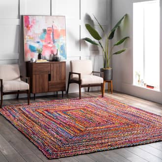 Multi Chindi Bohemian Chindi Braided rug