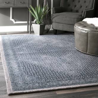 Dark Blue Tuscan Wool Diamond rug