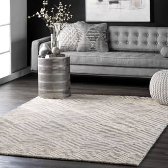 Gray Lanary Wool Diamond rug