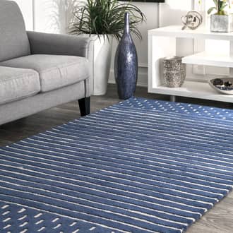 Navy Arvin Olano x Mandia Striped rug