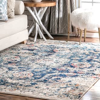 Blue Suite Dreams Weathered Medallion rug