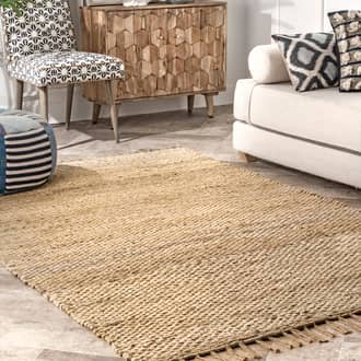 Natural Lauren Liess x Dahlia Handspun Jute with Tassels rug