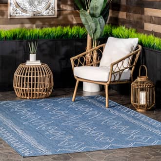 Blue Aperto Moroccan Diamonds Indoor/Outdoor rug