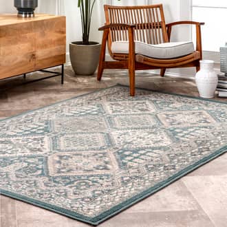 Blue Governess Melange Tiles rug