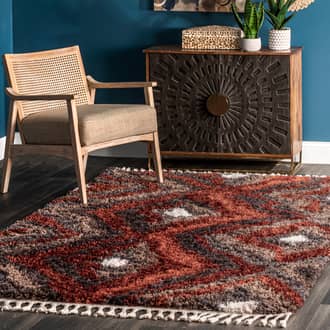 Multi Hearthside Iris Trellis Shag with Tassel rug