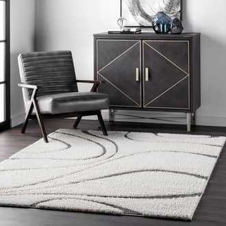 Beige Venice Shaggy Curves rug