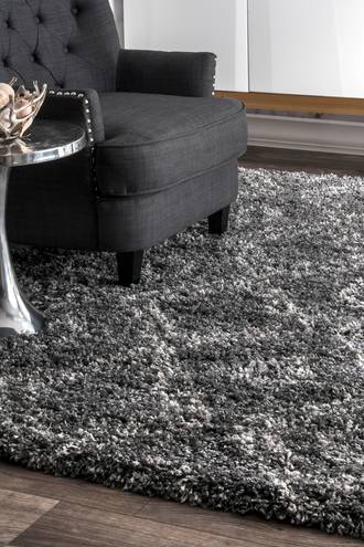 Gray Bermuda Double Diamond Shag rug