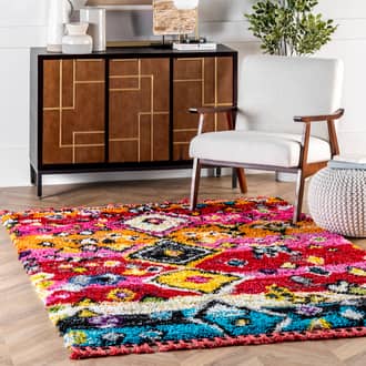 Multi Radiance Modern Moroccan Shag Tassel rug