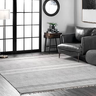 Gray Chembra Cotton Geometric rug