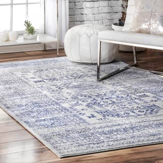 Light Blue Factoria Paneled Geometric rug