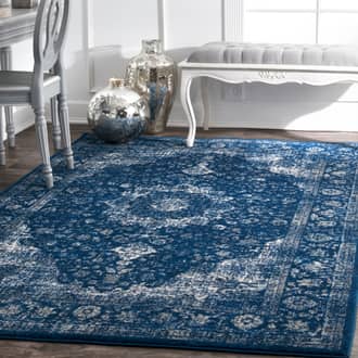 Dark Blue Bosphorus Distressed Persian rug