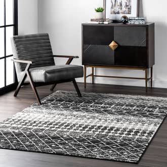 Black Bosphorus Moroccan Trellis rug