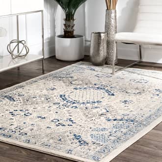 Blue Bosphorus Honeycomb Labyrinth rug