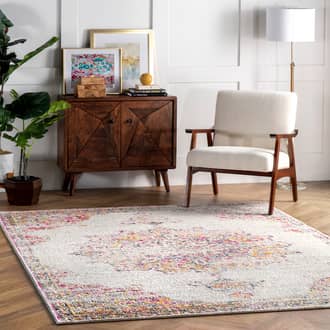 Pink Bosphorus Sunny Wildflower Medallion rug