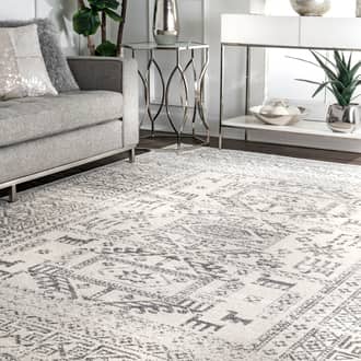 Gray Bosphorus Paneled Geometric rug