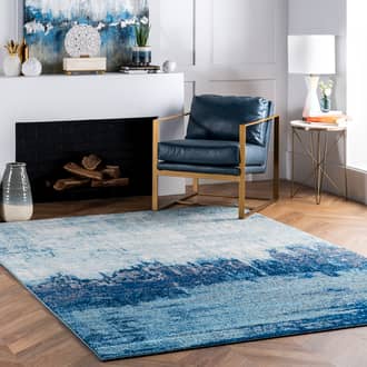 Blue Bosphorus Abstract Rainfall rug