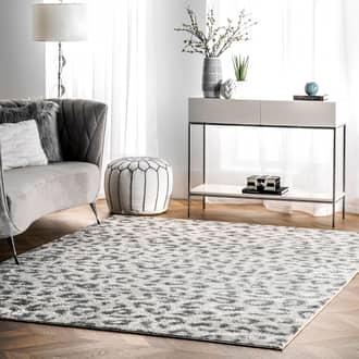 Gray Bosphorus Coraline Leopard Printed rug