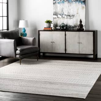 Gray Bosphorus Banded Abacus And Stripes rug