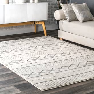 Beige Bosphorus Striped Geometric rug