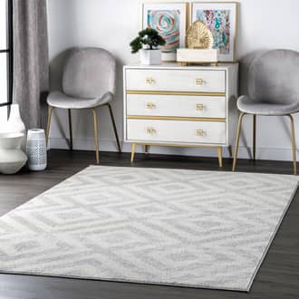 Light Gray Spectacle Chevron Stripes rug