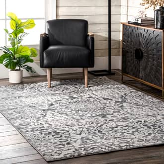 Gray Primavera Ombre Rosettes rug