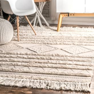 Ivory Spangle Shaggy Diamond Texture rug - Casuals Rectangle 7' 6in x 9' 6in