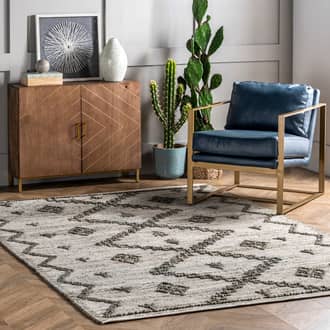 Light Gray Freckel Textured Moroccan Jute rug