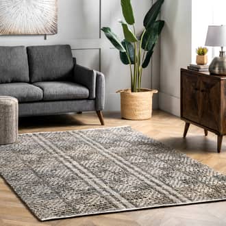 Dark Gray Freckel May Diamond Lattice rug