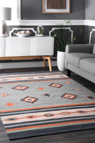 Multi Omaha Diamond And Stripes rug