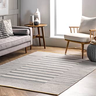 Gray Omaha Striped Contemporary rug