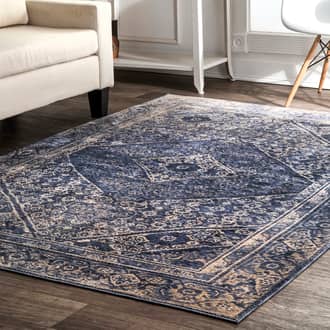 Blue Temptation Capital Medallion rug