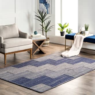 Blue Ascension Dezzy Wool Ladder rug