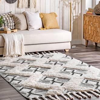 Gray Nacoda Shaggy Helix Diamonds rug