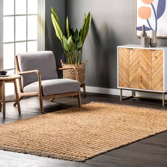 Natural Lauren Liess x Pampas Jute Tasseled rug