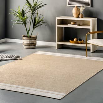 Beige Ravine Luann Solid Bordered rug