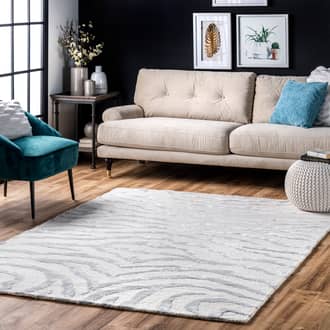 Gray Safari Kylie Wool-Blend Zebra rug