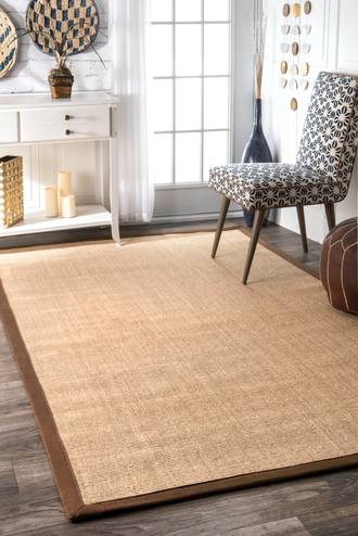 Brown Maui Sisal Border rug