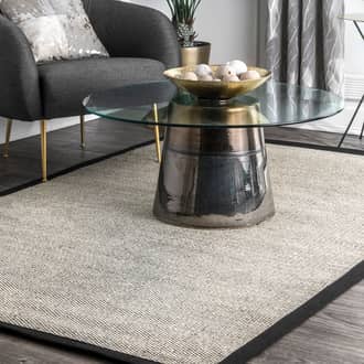 Black Maui Checker Weave Sisal rug