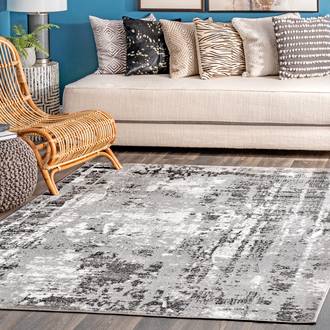 Gray Nouveau Strained Abstract rug