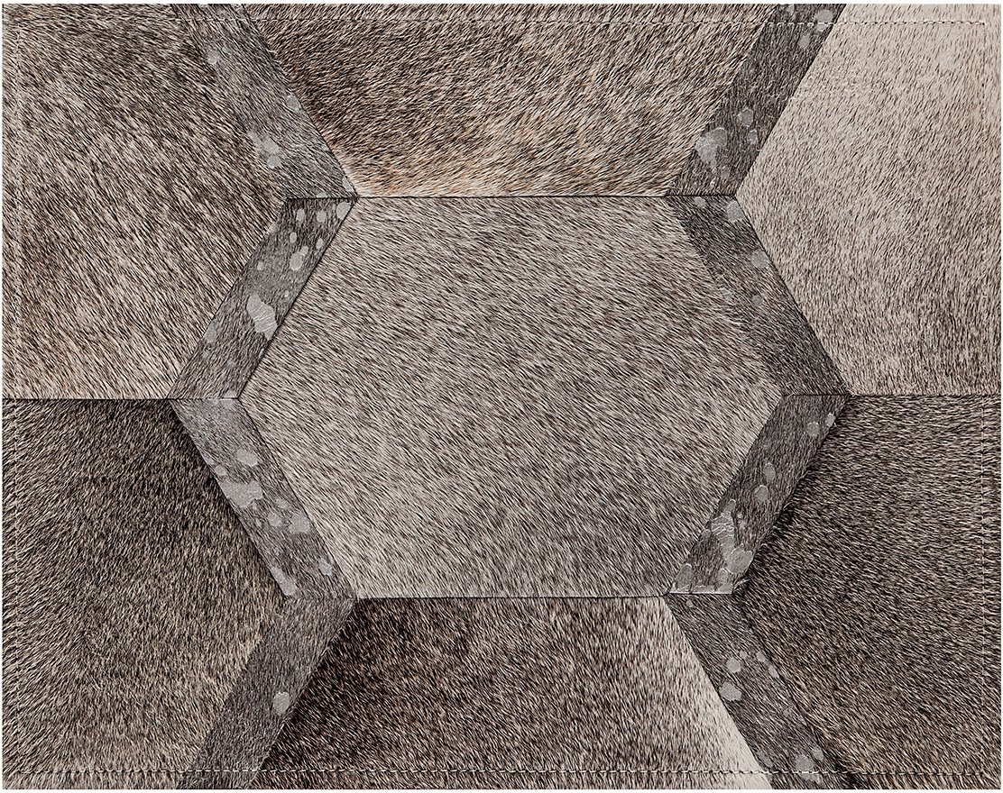 Sinatra Cowhide Rug - Grey - 6 x 9