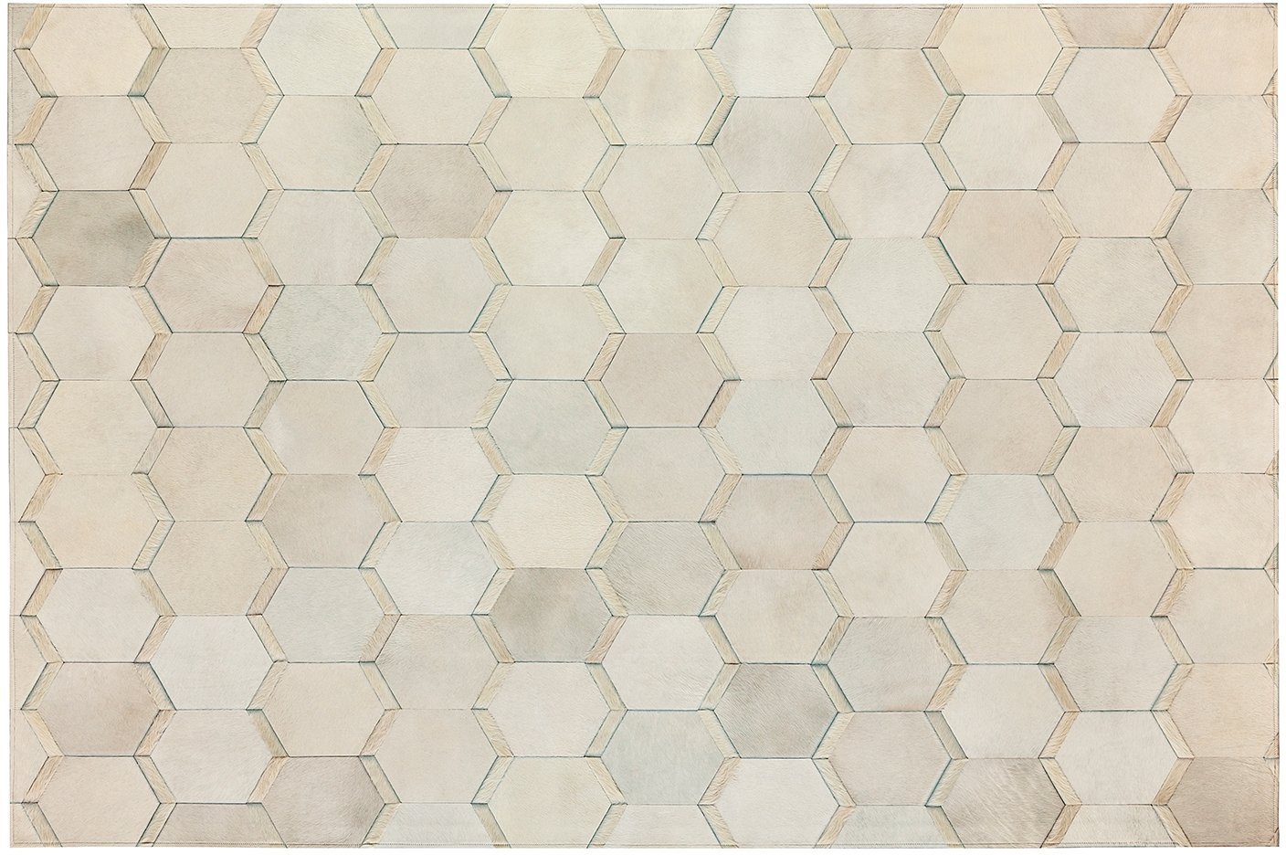 Sinatra Cowhide Rug - Ivory - 6 x 9