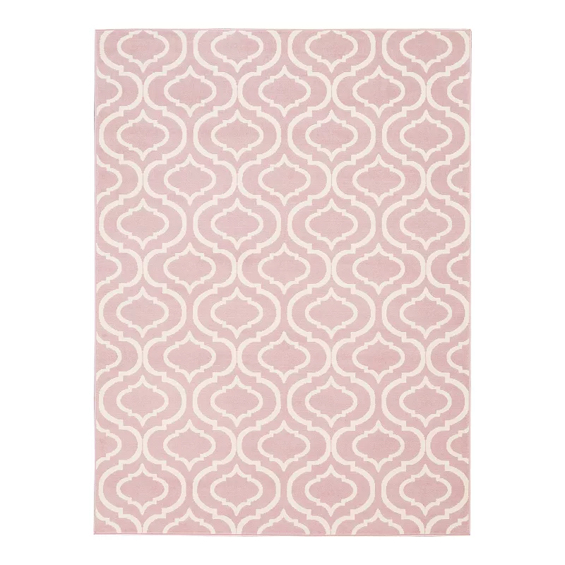 Nourison Jubilant Serene Rug, Pink, 8X10 Ft