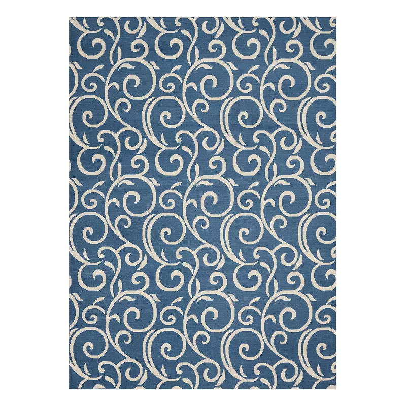 Nourison Nourison Grafix Scroll Area Rug, Blue, 8X10 Ft