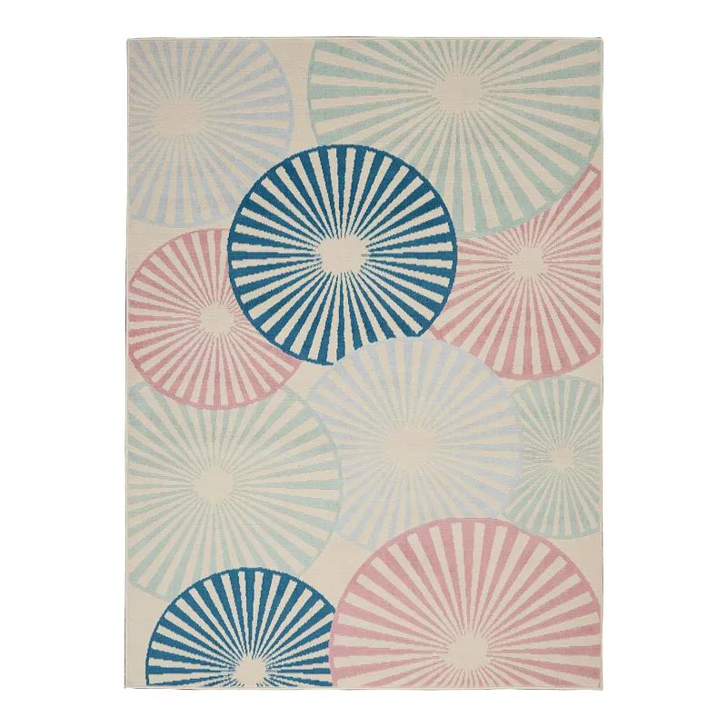 Nourison Grafix Circle Geometric Area Rug, Multicolor, 8X10 Ft