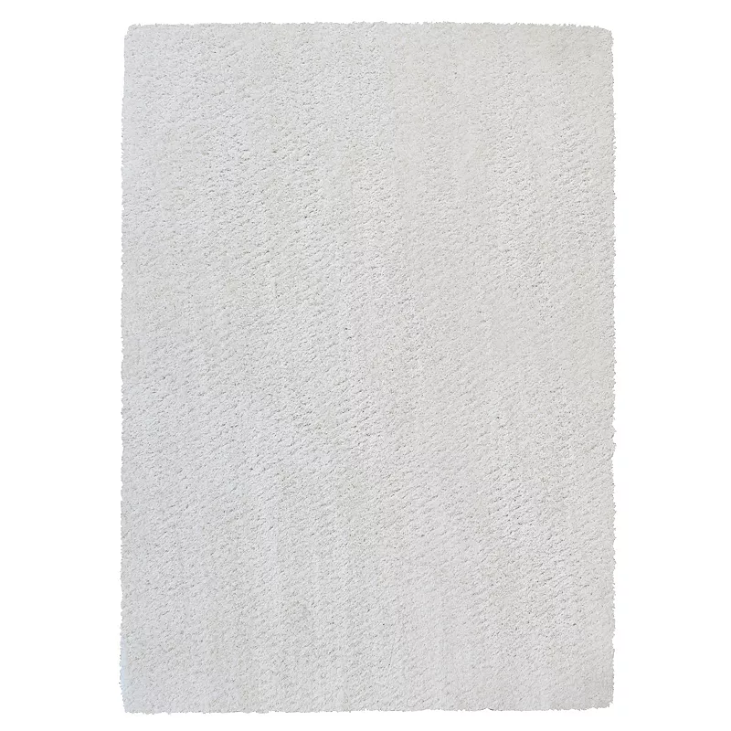 Gertmenian Micro Shaggy Luxury Solid Shag Rug, White, 9X12 Ft