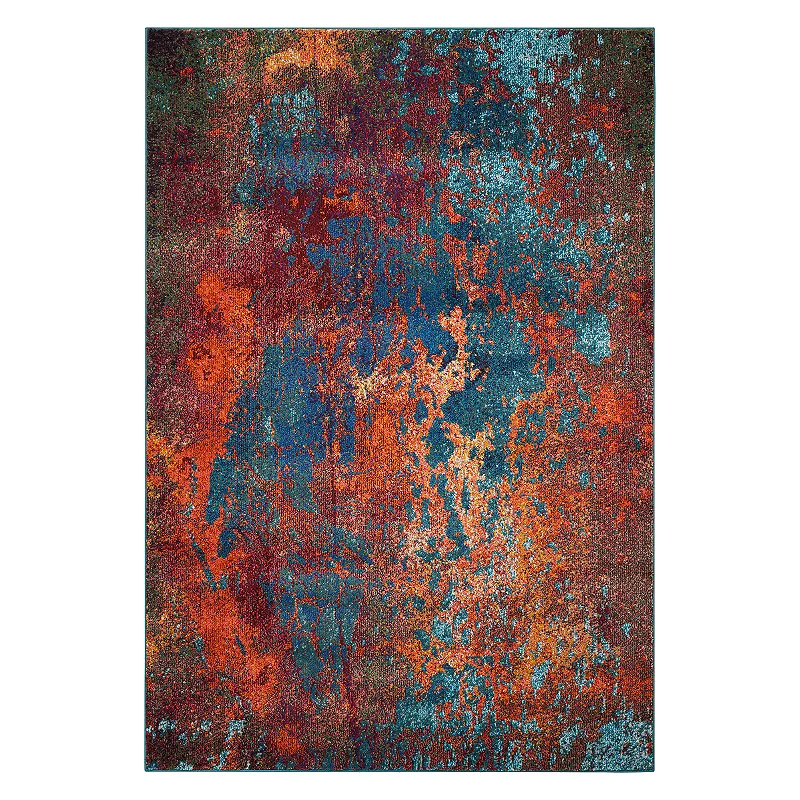 Nourison Celestial Abstract Area Rug, Atlantic, 8Ft Rnd