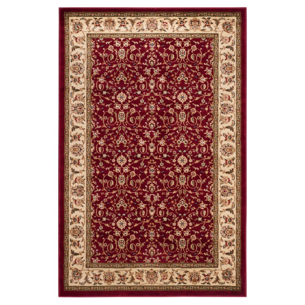 4'x6' Geometric Area Rug Red/Ivory - Safavieh