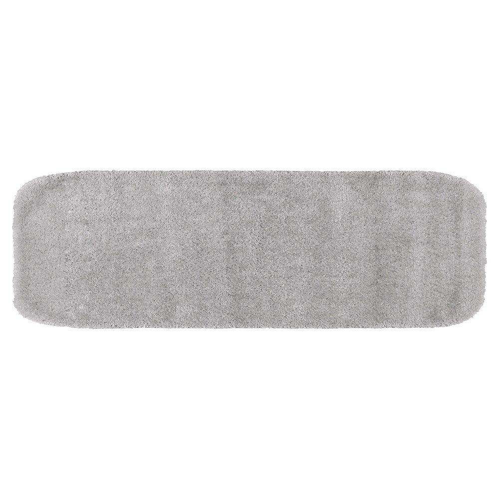 22inx60in Traditional Plush Washable Nylon Bath Runner Platinum Gray - Garland